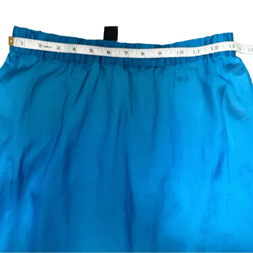 White House Black Market Silk Blue and White Ombre Maxi Skirt